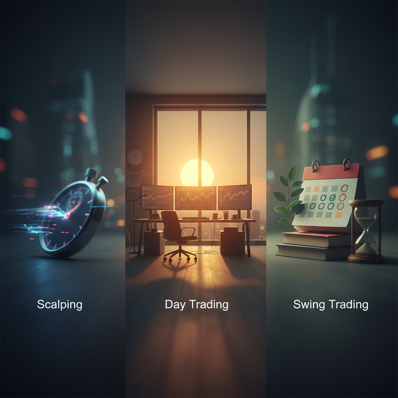 Phân Biệt Swing Trading, Day Trading và Scalping